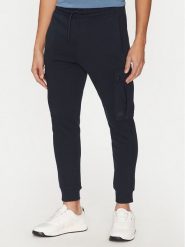 BOSS Spodnie dresowe Seteam 50542917 Granatowy Regular Fit. Niebieskie spodnie dresowe męskie Boss, bez wzorów, z bawełny. Za 329.99 zł.