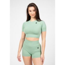 Whitney Bezszwowe Crop Top - Zielony. Zielone topy damskie GORILLA WEAR, bez wzorów, bez kołnierzyka. Za 193.00 zł.
