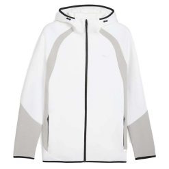 Bluza Puma Evostripe Fz Hoodie Dk Dorośli. Białe bluzy sportowe męskie Puma, bez wzorów, z bawełny, sportowe, bez kołnierzyka, bez ramiączek. Za 280.55 zł.
