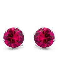 Diamant Exquis Złote kolczyki-wkrętki z rubinami rozmiar: onesize. Różowe kolczyki damskie Diamant Exquis, z rubinem, złote. Za 587.99 zł.