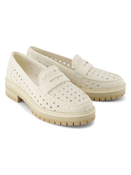TOMS Skórzane mokasyny w kolorze białym rozmiar: 41. Białe mokasyny damskie Toms. Za 214.95 zł.
