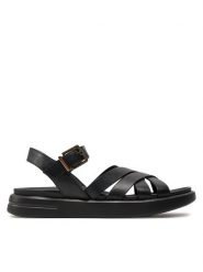 Geox Sandały D Xand 2S D35PAB 00043 C9999 Czarny. Czarne sandały damskie Geox, bez wzorów, ze skóry, bez obcasa, na płaskiej podeszwie. Za 459.99 zł.