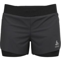 Spodenki do biegania damskie Odlo 2-in-1 ZEROWEIGHT. Czarne szorty damskie Odlo, bez wzorów, sportowe. Za 339.99 zł.
