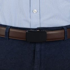 Pasek męski skórzany 3,5 cm klamra automatyczna Beltimore brązowy 50-584 : Kolory - brązowy, beżowy, Rozmiar pasków - r.115-130 cm. Brązowe paski męskie bez wzorów, ze skóry, wizytowe. Za 64.99 zł.