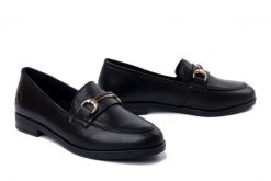 RIEKER 46262-01 black, półbuty damskie. Czarne półbuty damskie Rieker, bez wzorów, bez obcasa, na obcasie. Za 359.90 zł.