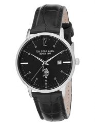 U.S. Polo Assn. Zegarek kwarcowy w kolorze srebrno-czarnym rozmiar: onesize. Czarne, analogowe zegarki męskie U.S. Polo Assn., metalowe. Za 173.99 zł.
