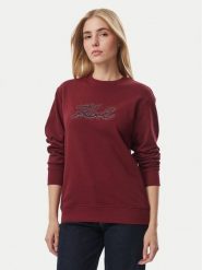 KARL LAGERFELD Bluza Rhinestone B4W20007 Czerwony ciemny Relaxed Fit. Czerwone bluzy bez kaptura damskie Karl Lagerfeld, l, z bawełny. Za 649.99 zł.