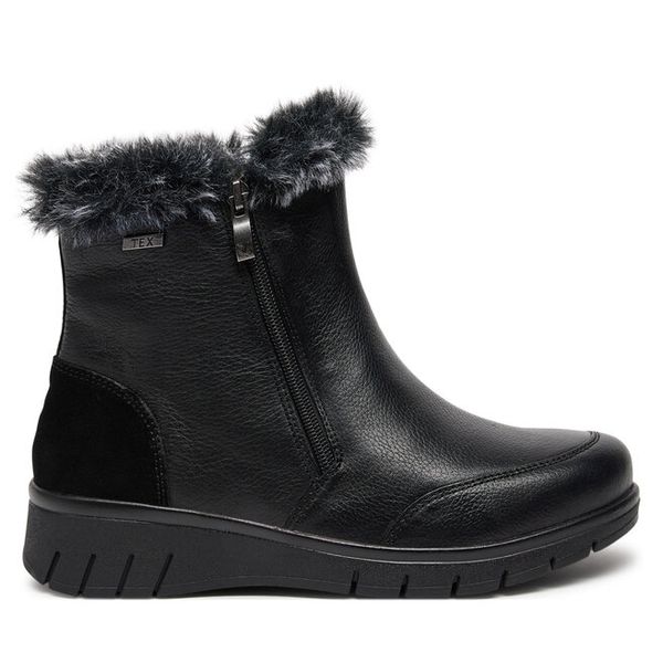 Botki Caprice. Czarne botki damskie Caprice, bez obcasa, na płaskiej podeszwie, bez zapięcia. Za 509.99 zł.