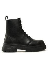 Guess Trapery Palermo Boot FMFPAL ELE11 Czarny. Czarne buty zimowe męskie Guess, ze skóry, bez zapięcia. Za 389.99 zł.