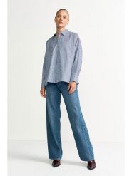 Rich & Royal Koszula w kolorze niebieskim rozmiar: 34. Niebieskie koszule damskie Rich & Royal, bez wzorów, z bawełny, bez kołnierzyka, bez ramiączek. Za 234.95 zł.