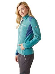 Regatta Kurtka polarowa "Lindalla V" w kolorze błękitnym rozmiar: 38. Niebieskie kurtki damskie Regatta, bez wzorów, z materiału, bez kaptura. Za 105.63 zł.