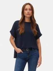 Vero Moda Bluzka Hali 10339414 Granatowy Regular Fit. Niebieskie bluzki damskie Vero Moda, xs, bez wzorów, z wiskozy, bez ramiączek. Za 109.99 zł.