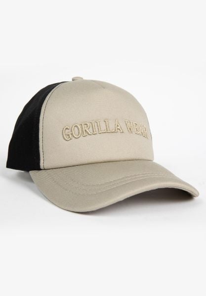 Czapka z daszkiem Gorilla Wear Sharon Ponytail. Brązowe czapki z daszkiem damskie GORILLA WEAR, bez wzorów, z bawełny. Za 126.45 zł.