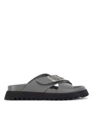 G-Star Raw Klapki DEBRA-25SS469 Szary. Szare klapki damskie G-Star, bez wzorów, ze skóry, bez obcasa. Za 239.99 zł.