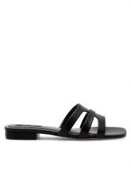 Nine West Klapki 123AL1207-1 Czarny. Czarne klapki damskie Nine West, bez wzorów, z syntetyku, bez obcasa. Za 179.99 zł.