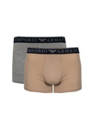 Emporio Armani Bokserki "2 Pack" | 1117693-F720 | Mężczyzna | Szary, Beżowy. Brązowe bokserki męskie Emporio Armani, bez wzorów, z bawełny. W wyprzedaży za 139.00 zł.