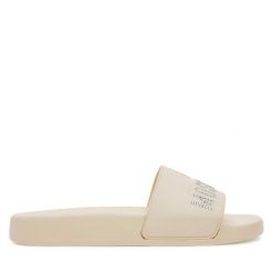 Klapki LOVE MOSCHINO. Klapki damskie Love Moschino, bez wzorów, bez obcasa. Za 419.99 zł.