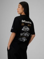 4F T-shirt loose z nadrukiem uniseks 4F x Drift Masters - czarny 3XL. Czarne t-shirty męskie 4f, m, bez wzorów, z bawełny, bez kołnierzyka. Za 119.99 zł.