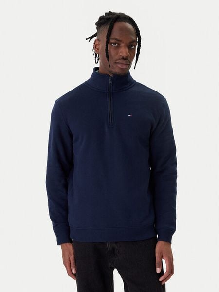 Tommy Jeans Bluza DM0DM20339 Granatowy Regular Fit. Niebieskie bluzy bez kaptura męskie Tommy Jeans, l, z bawełny. Za 279.99 zł.