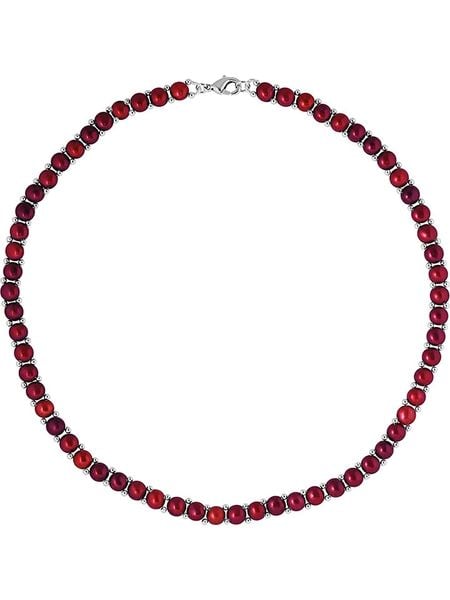 Mitzuko Naszyjnik z pereł w kolorze czerwonym - dł. 40 cm rozmiar: onesize. Czerwone naszyjniki damskie Mitzuko. Za 217.99 zł.