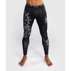 Venum Legginsy Gladiator 5.0 Czarno-srebrne. Czarne spodnie sportowe męskie VENUM. Za 239.00 zł.