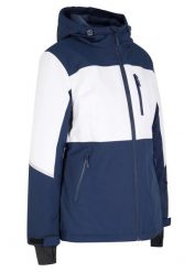 Wodoodporna funkcyjna kurtka narciarska. Niebieskie kurtki narciarskie i snowboardowe damskie bonprix, bez wzorów, bez kaptura, narciarskie. Za 389.99 zł.