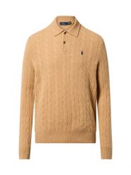 Polo Ralph Lauren Sweter z zawartością kaszmiru Mężczyźni Wełna brązowy jednolity, L. Brązowe swetry męskie Polo Ralph Lauren, l, bez wzorów, z dzianiny, bez kołnierzyka. Za 899.95 zł.