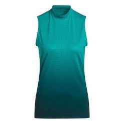 Damski top z wysokim dekoltem adidas Ultimate365. Zielone topy damskie Adidas, bez wzorów, bez kołnierzyka. Za 280.00 zł.