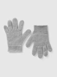 Benetton Rękawiczki w kolorze szarym rozmiar: 104. Szare rękawiczki dziecięce Benetton, prążkowane, bez ramiączek. Za 26.19 zł.