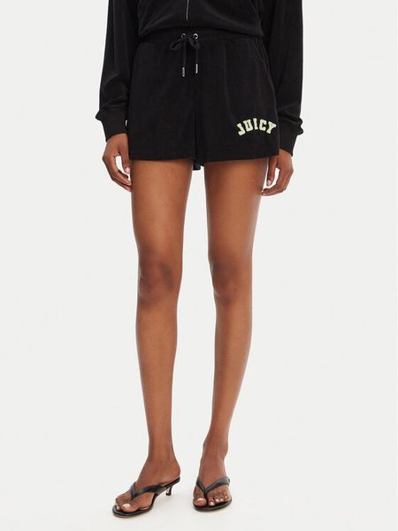 Juicy Couture Szorty sportowe Perkin JCWHS125322 Czarny Relaxed Fit. Czarne spodenki sportowe damskie Juicy Couture, s, z bawełny. Za 219.99 zł.