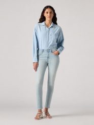 Levi's Dżinsy "721" - Skinny fit - w kolorze błękitnym rozmiar: W27/L30. Niebieskie jeansy damskie Levi's, z podwyższonym stanem. Za 219.60 zł.
