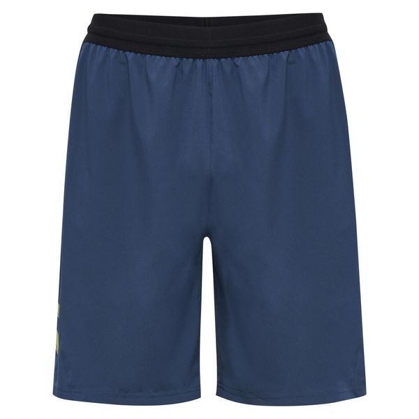 Spodenki treningowe Hummel. Niebieskie spodenki sportowe damskie HUMMEL, bez wzorów, z materiału, sportowe. Za 169.35 zł.