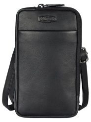 SPARWELL Skórzana torebka "Oda" w kolorze czarnym na telefon - 11 x 19 x 2 cm rozmiar: onesize. Czarne torebki klasyczne damskie SPARWELL, bez wzorów, z materiału, bez dodatków. Za 100.99 zł.