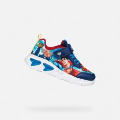 Buty GEOX J ASSISTER BOY Niebieski. Niebieskie buty fitness męskie Geox, na fitness i siłownię. Za 256.50 zł.