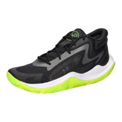 Buty do koszykówki Under Armour Jet '25 black/metallic black. Czarne buty trekkingowe męskie Under Armour, z materiału, przed kolano, bez zapięcia, do koszykówki. Za 388.25 zł.