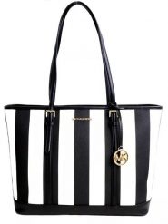Michael Kors Shopper bag w kolorze granatowo-białym - 28 x 28 x 13 cm rozmiar: onesize. Czarne shopper bag damskie Michael Kors, bez wzorów, z materiału, na ramię, bez dodatków. Za 966.38 zł.