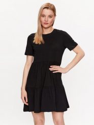 ONLY Sukienka codzienna 15286934 Czarny Regular Fit. Czarne sukienki damskie Only, na co dzień, xs, bez wzorów, z bawełny, bez kołnierzyka, bez ramiączek, proste. Za 109.99 zł.