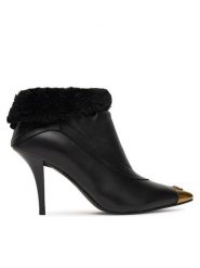 PINKO Botki Lucy 25 SD0421 P093 Czarny. Czarne botki damskie Pinko, ze skóry, bez obcasa, na szpilce, bez zapięcia. Za 1,349.00 zł.