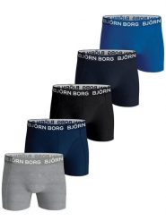 Bjorn_borg COTTON STRETCH BOXER 5p JUNIOR MULTIPACK 2. Bokserki męskie Björn Borg, bez wzorów. Za 291.00 zł.