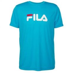Koszulka sportowa męska Fila Logo. Niebieskie t-shirty sportowe męskie Fila, m, bez ramiączek. Za 211.00 zł.