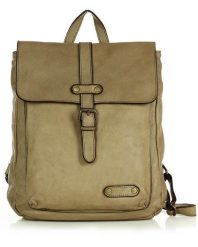 Plecak vintage skórzany MARCO MAZZINI beżowy cappuccino v135e. Brązowe plecaki damskie bez wzorów, ze skóry, vintage. Za 474.05 zł.