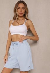 Niebieskie Sportowe Szorty Typu Bermudy z Kieszeniami Terinia. Niebieskie spodenki sportowe damskie Renee, s, trekkingowe. Za 34.99 zł.