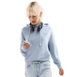 Bluza dresowa z kapturem Lifestyle damska SIROKO Splash-W. Niebieskie bluzy sportowe damskie SIROKO, xl, bez wzorów, z bawełny, bez ramiączek, z kapturem. Za 85.00 zł.