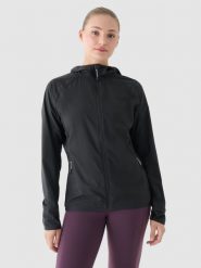 4F Kurtka do biegania Ultralight damska - szara S. Szare kurtki do biegania damskie 4f, s, bez wzorów, z materiału, z kapturem. Za 269.99 zł.