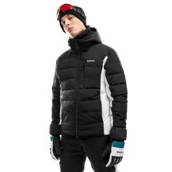 Męska kurtka narciarska Sporty zimowe Siroko W7 Crans-Montana. Czarne kurtki męskie SIROKO, m, bez wzorów, z materiału, bez kaptura, narciarskie. Za 1,102.00 zł.
