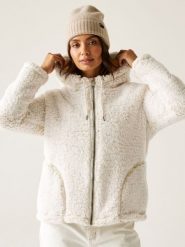 Regatta Kurtka polarowa "Orielle" w kolorze kremowym rozmiar: 38. Brązowe kurtki damskie Regatta, bez wzorów, z polaru, bez kaptura. Za 126.15 zł.