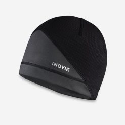 Czapka narciarska XC S 900 dorośli. Czarne czapki męskie INOVIK, z elastanu. Za 49.99 zł.