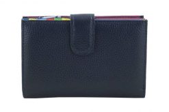 Portfel skórzany BARBERINI'S granatowy D-8346-4. Niebieskie portfele damskie Barberinis, bez wzorów, ze skóry. Za 149.99 zł.