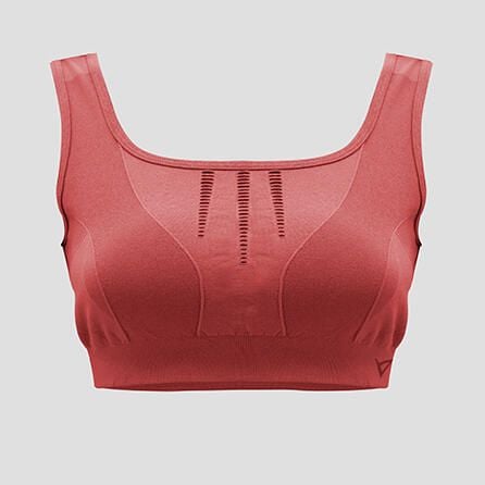 Crop top sportowy do treningu MADDY. Czerwone topy sportowe damskie Legea, l, bez wzorów, z elastanu, bez ramiączek. Za 84.00 zł.