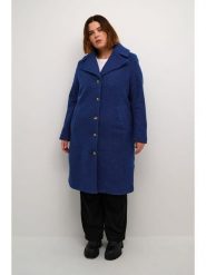KAFFE curve Płaszcz przejściowy w kolorze niebieskim rozmiar: 52. Niebieskie płaszcze damskie KAFFE curve, bez wzorów. Za 231.13 zł.